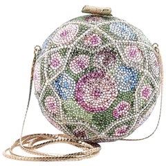 Judith Leiber Floral Minaudiere Crystal Small