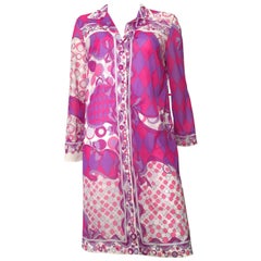 Emilio Pucci for Formfit Rogers 1970s Robe / Duster Size Medium.