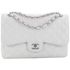Chanel Jumbo White - 18 For Sale on 1stDibs  white chanel jumbo bag, chanel  white jumbo, white jumbo chanel