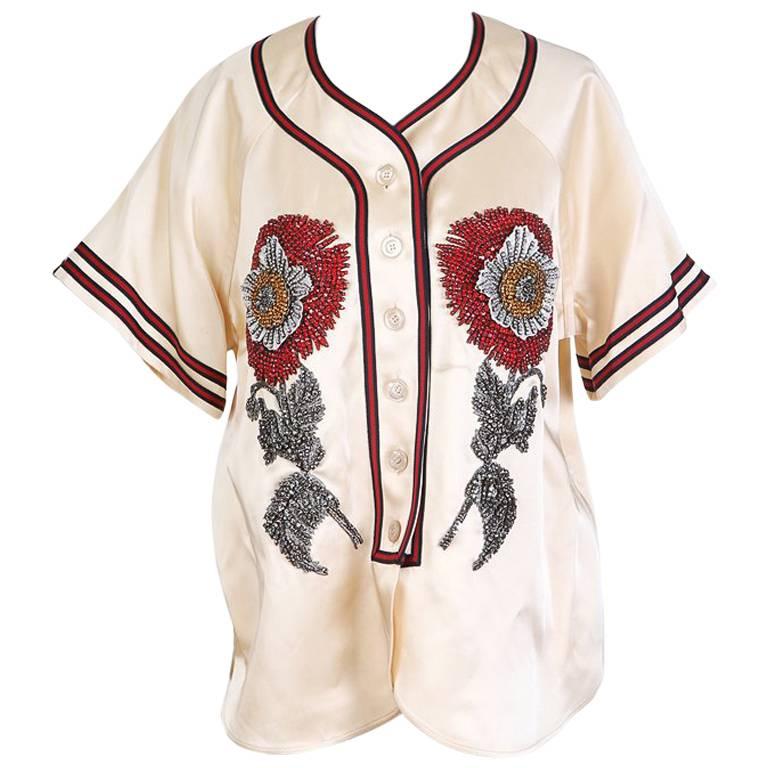 Gucci Italy All White Luxury Baseball Jersey - Boomidia Deal