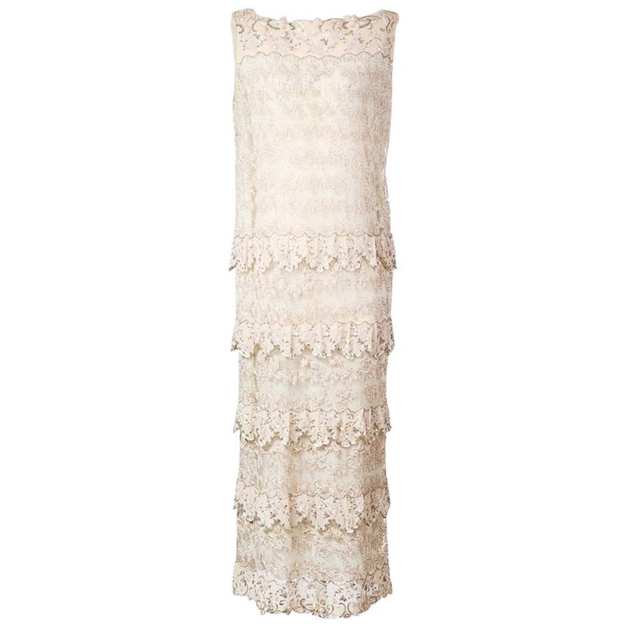 Pierre Balmain Flapper Dress with Beading and Embroidery