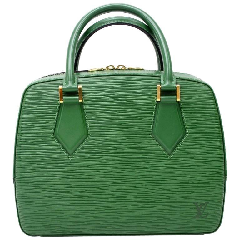Louis Vuitton Sablon Green Epi Leather Hand Bag 
