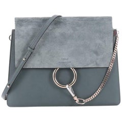 Chloe Faye Shoulder Bag Leather and Suede Medium