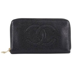 Chanel Timeless CC Zipped Wallet Caviar Long