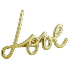 Lanvin Iconic Love Goldfarbener Zwei-Finger-Ring