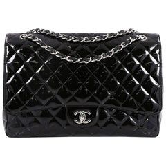 Chanel Classic Quilted Patent Maxi Single Flap Bag 