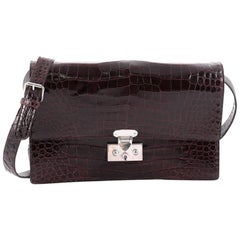 Ralph Lauren Collection Convertible Flap Clutch Alligator Medium