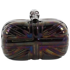 Alexander McQueen Britannia Skull Box Clutch Patent Small