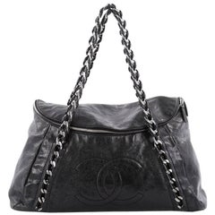 Chanel Modern Chain Zip Flap Tote Caviar Large