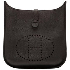 Used Hermes Evelyne Black Leather III GM Bag