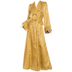 1940s Chinese Silk Damask Robe