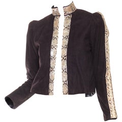 Vintage 1970s Snakeskin and Suede Jacket 