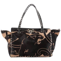 Valentino Rockstud Tote Calf Hair Medium