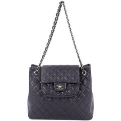 Chanel Classic Flap Shopping Tote Quilted Caviar Medium