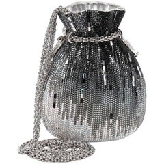 Judith Leiber Beggars Pouch Minaudiere Crystal Small