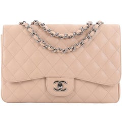 Chanel Classic Single Flap Bag Quilted Caviar Jumbo