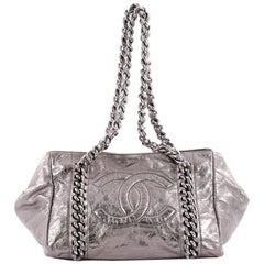 Chanel Modern Chain Tote Metallic Calfskin Medium