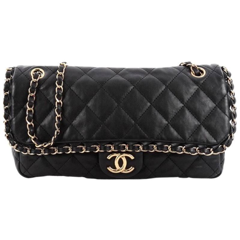 Chanel Chain Me Flap Bag Quilted Calfskin Jumbo at 1stDibs