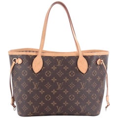 Louis+Vuitton+Neverfull+Tote+PM+Brown+Canvas%2FLeather for sale online