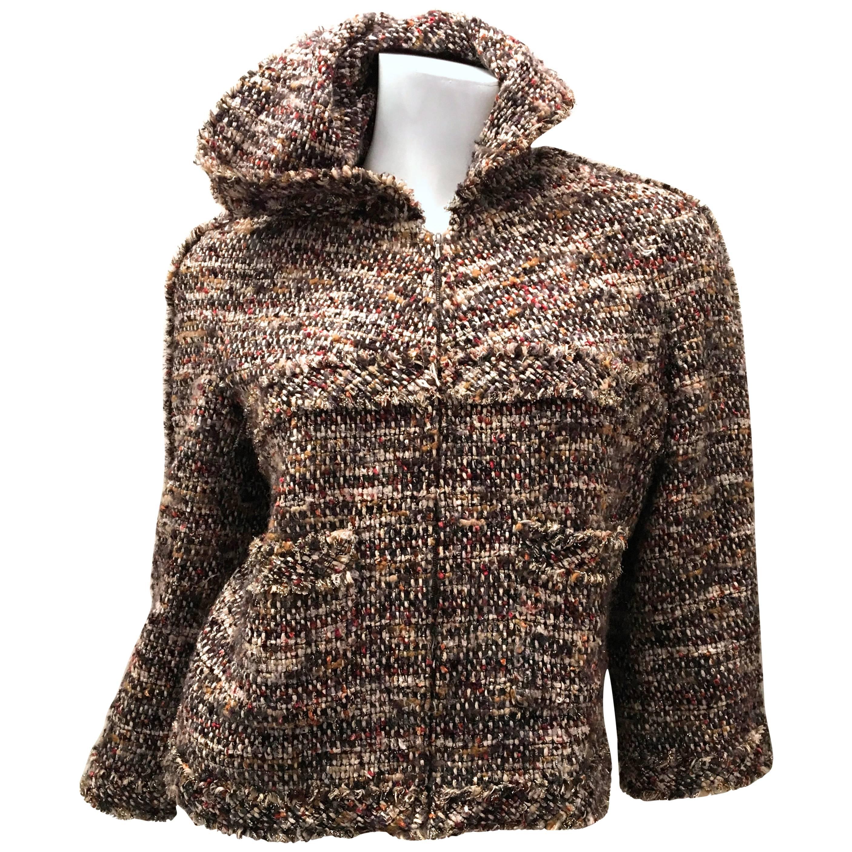  Chanel Jacket - Boucle - Fall Colors - Silver Tone Fabric