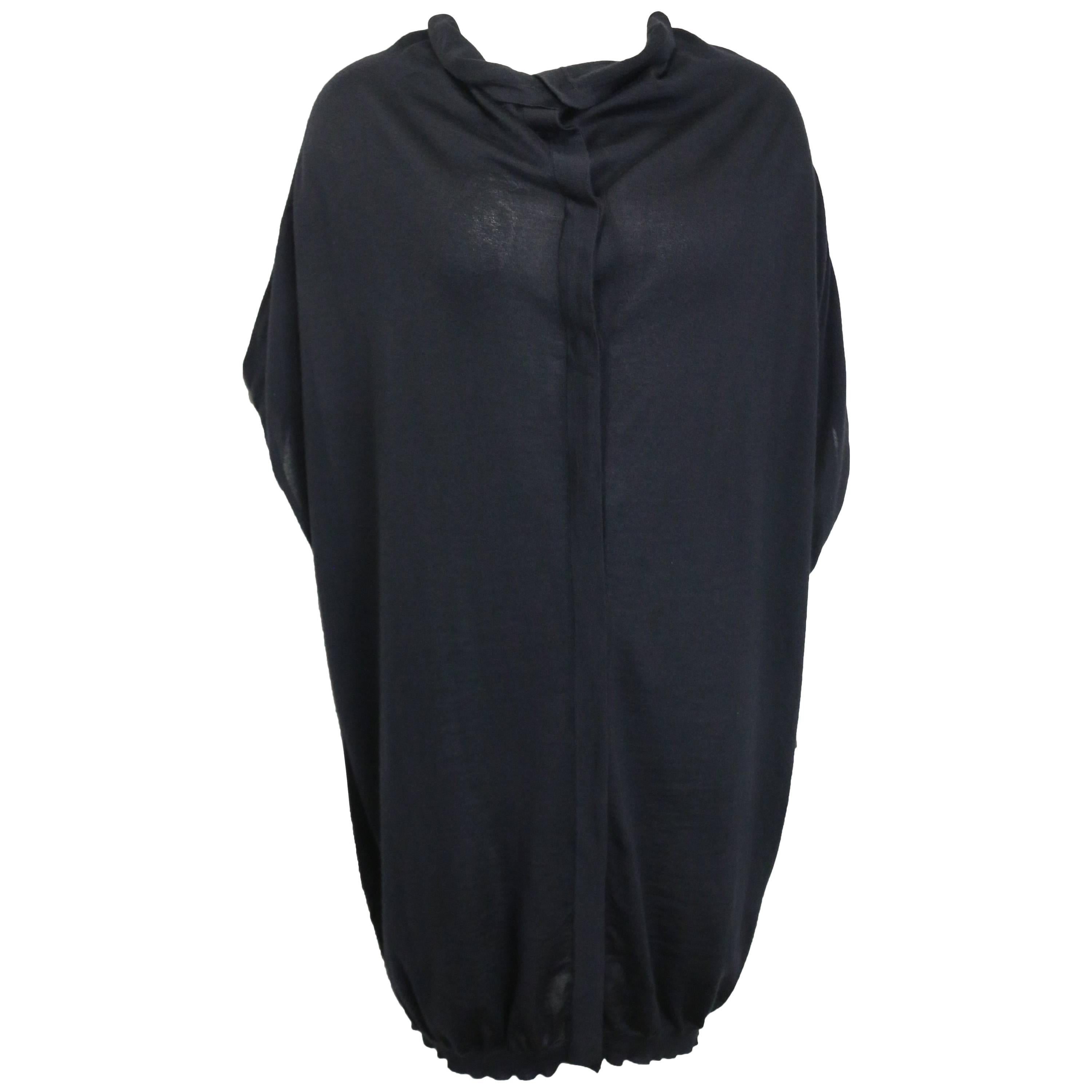 Jil Sander by Raf Simons Cashmere and Silk Sleeveless Oversize Top For Sale