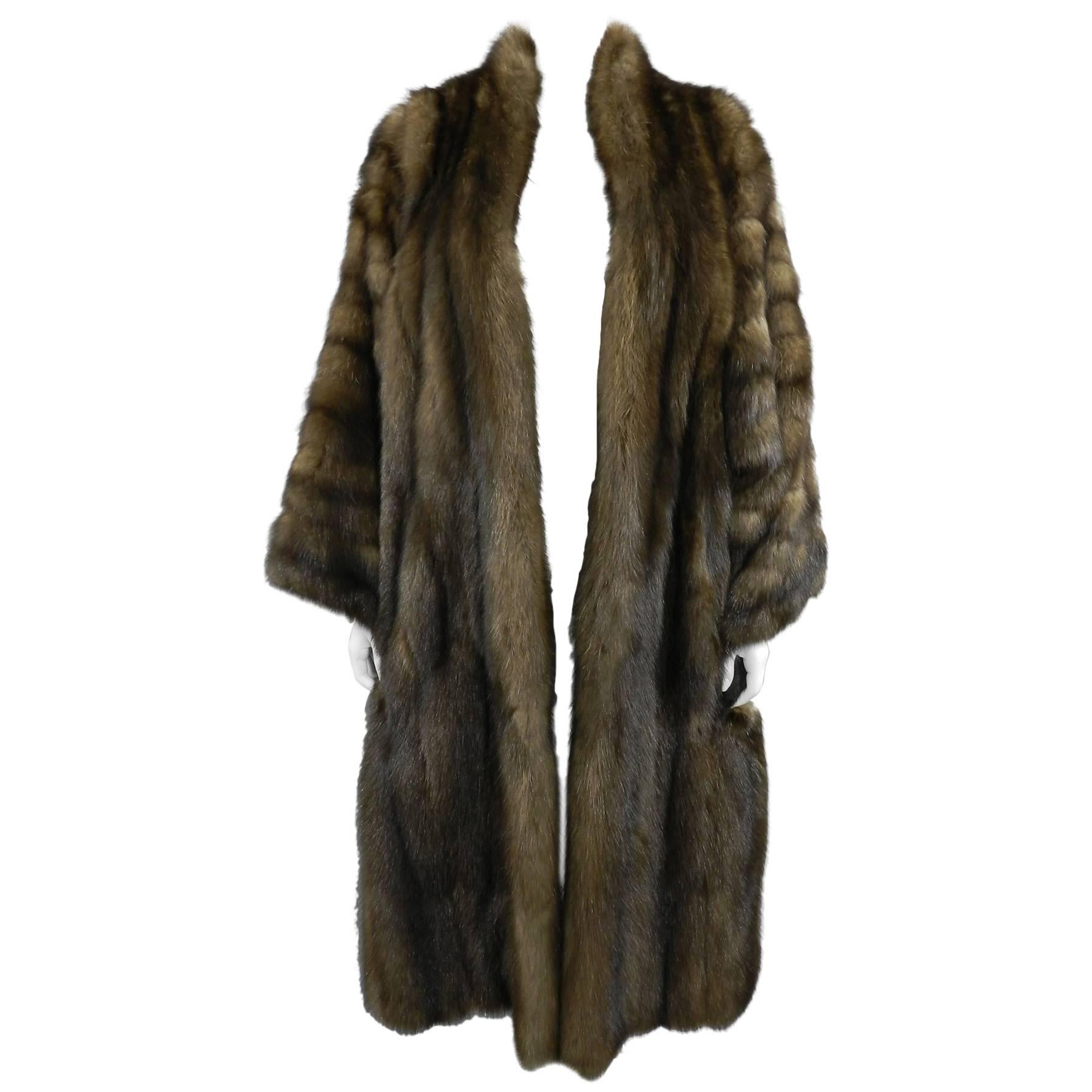 Yves Saint Laurent 1990's Haute Couture Russian Barguzin Sable Coat Stole
