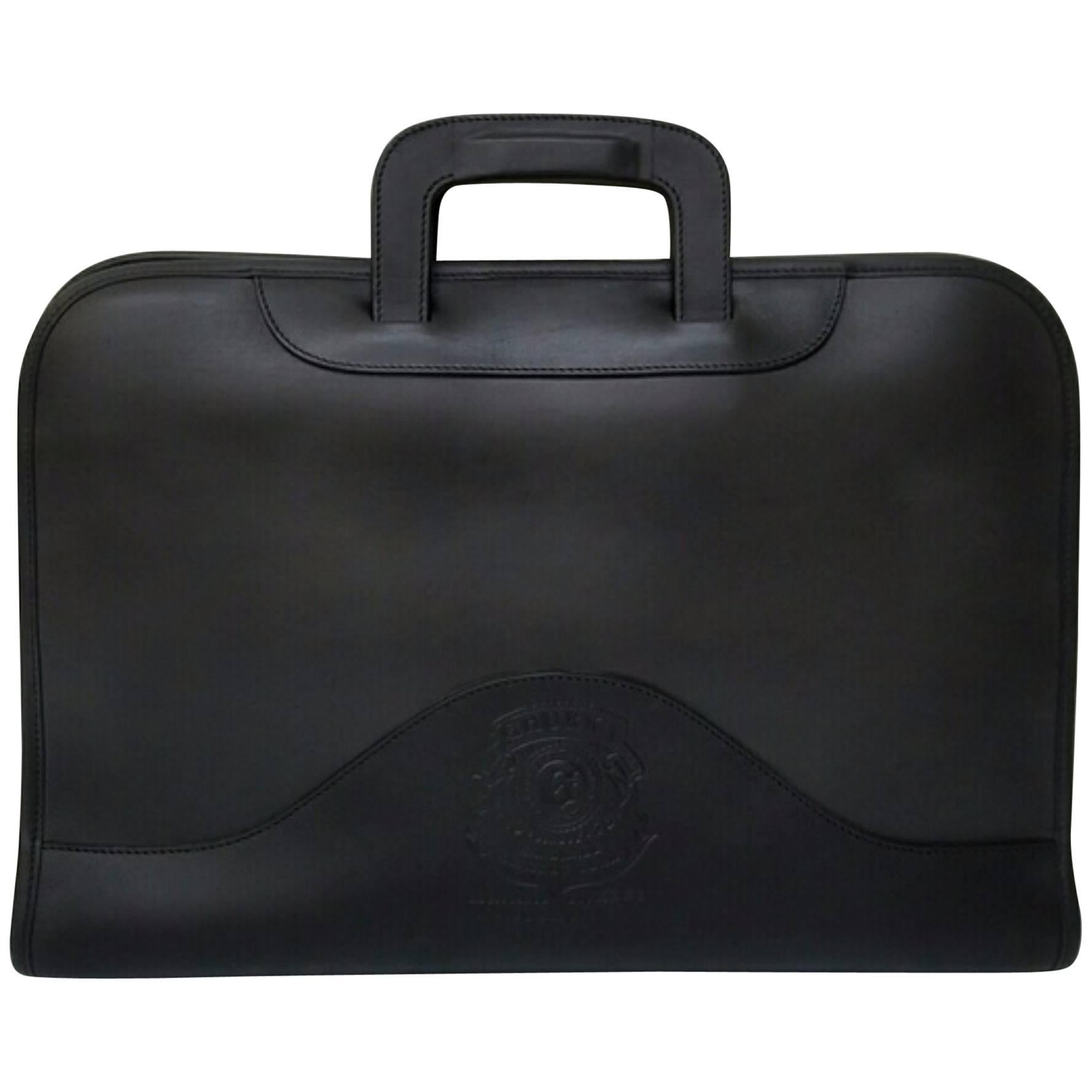 Ghurka Attache No. 24 Leather Portfolio Briefcase (Black, Size - 16" X 11" X 1.5 For Sale