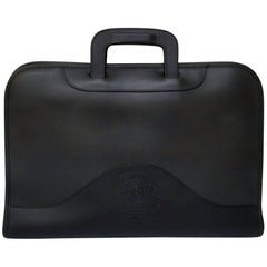 Ghurka Attache No. 24 Leather Portfolio Briefcase (Black, Size - 16" X 11" X 1.5