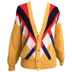 Vintage 1980s Gucci V-Neck Cardigan Sweater