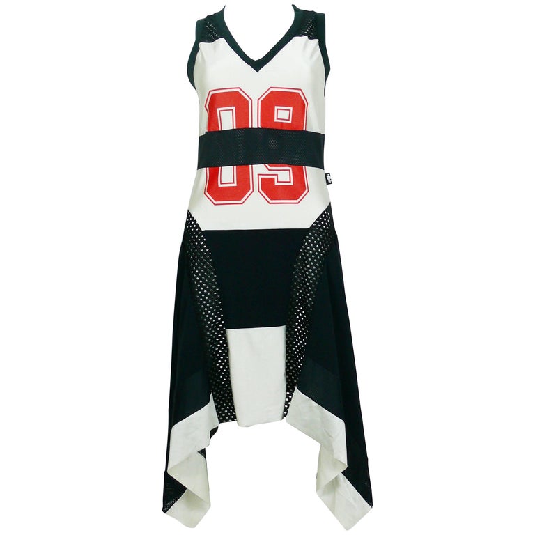 Jean Paul Gaultier Vintage Basketball Jersey Dress Size S For Sale at