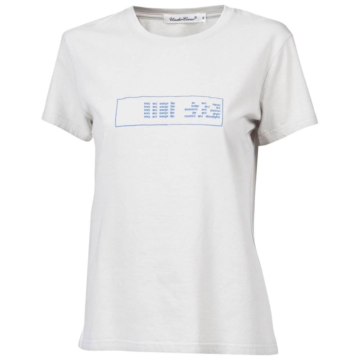 Undercover 'Less But Better' Embroidered T-Shirt For Sale