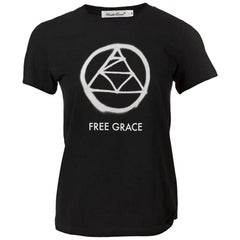 Undercover 'Free Grace' T-Shirt aus schwarzer Baumwolle
