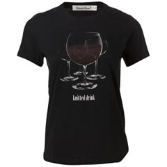 Undercover 'Kitted Drink' Black Cotton T-Shirt