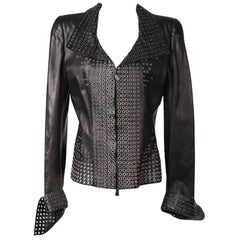 Alexander McQueen Grommets Leather Jacket
