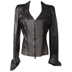 Alexander McQueen Grommets Leather Jacket 