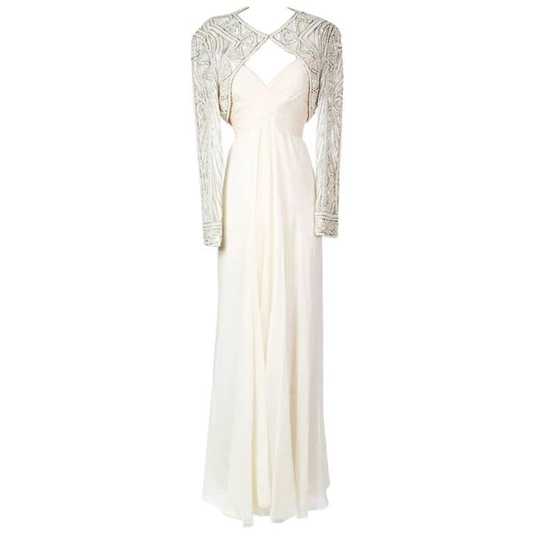 cream chiffon jacket