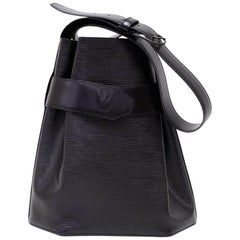 Vintage Louis Vuitton Sac Depaule PM Black Epi Leather Shoulder Bag 