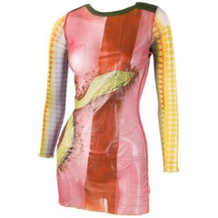 Jean Paul Gaultier Sheer Printed Dress