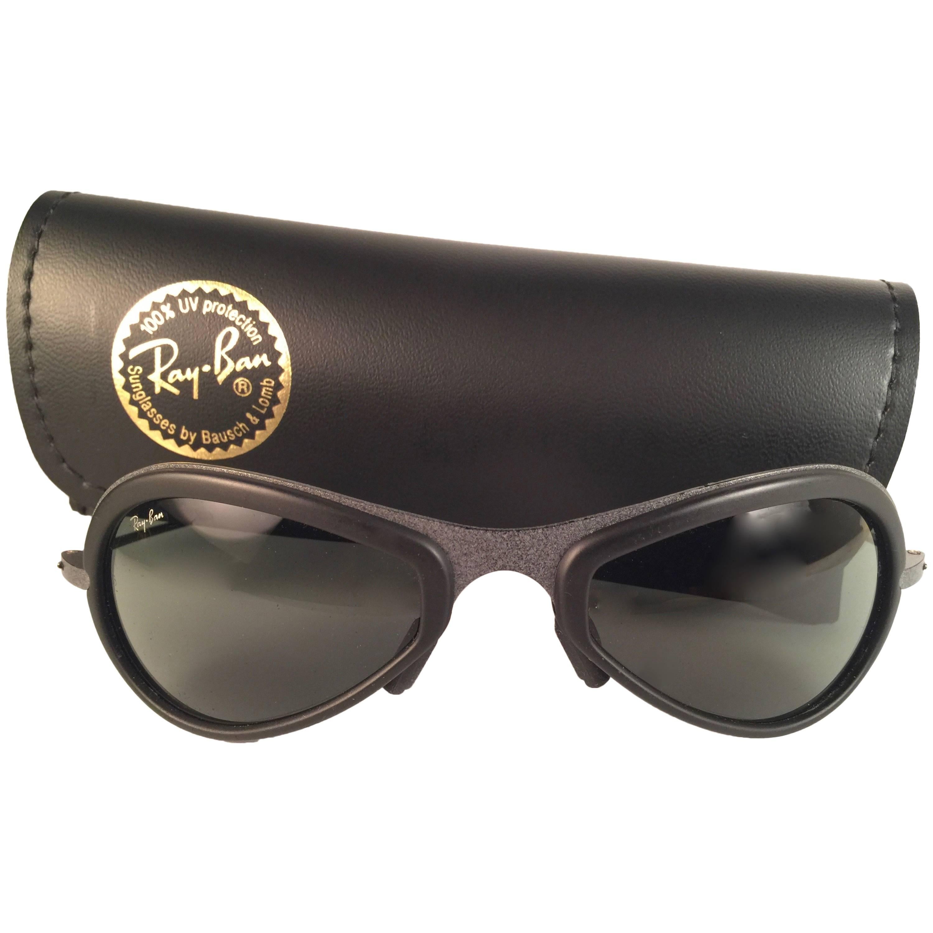 New Vintage Ray Ban Air Boss Titanium and Black G15 Lenses 1990''s B&L  Sunglasses at 1stDibs | ray ban airboss