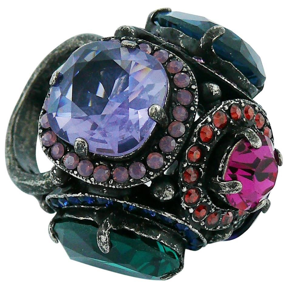 Lanvin Jewelled Dome Ring For Sale