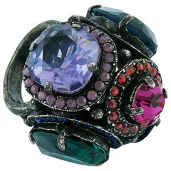 Vintage Lanvin Jewelled Dome Ring