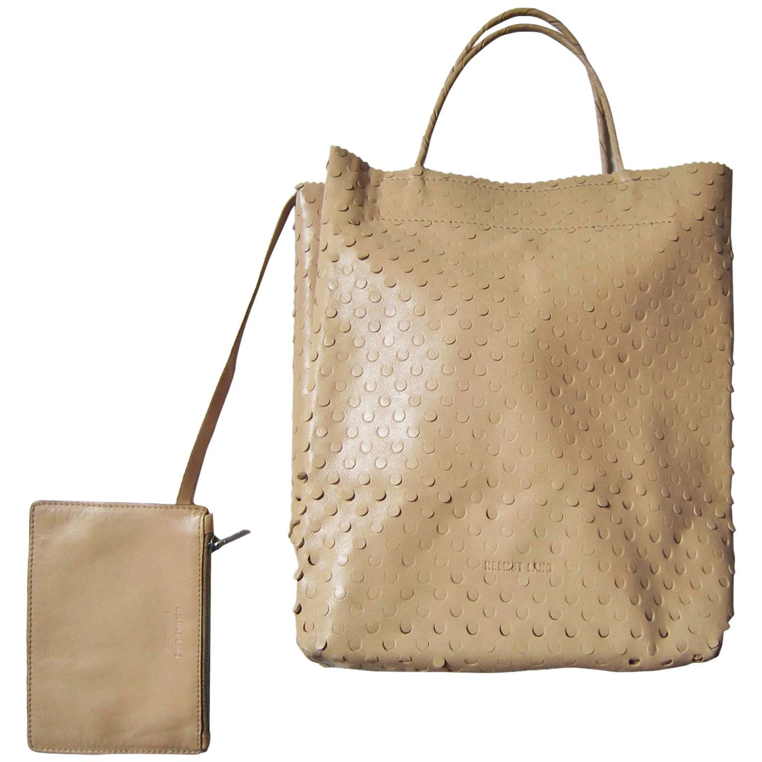 Helmut Lang Archive Beige Ledertasche im Angebot