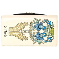 Christian Dior 2017 Nackt bestickt Le Monde Tarot Pouch Clutch mit DB