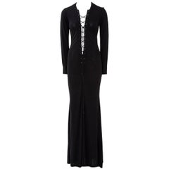 Vintage Yves Saint Laurent Saharienne Maxi Dress 