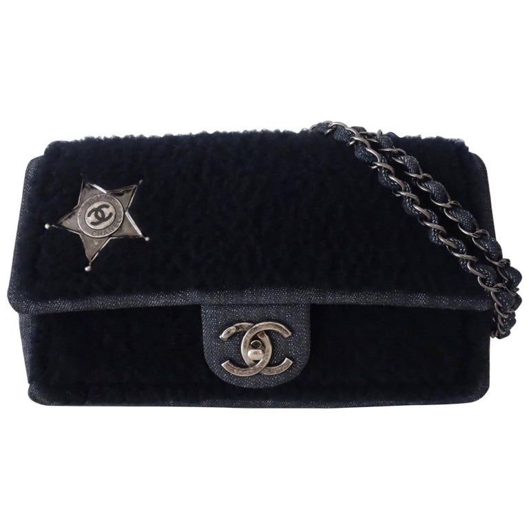 Chanel Timeless Bag Paris Dallas Sheep Wool Denim Star Limited Edition For Sale at 1stdibs
