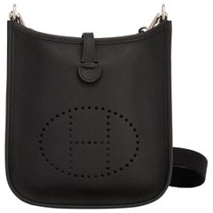 Hermes Black Evelyne TPM Shoulder Cross Body Messenger Bag 7