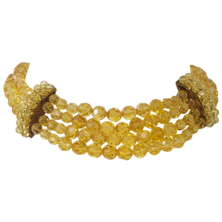 Yellow Crystal Necklace, Coppola e Toppo? For Sale