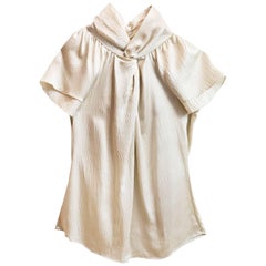Christian Dior Cream Silk Blouse Sz 8