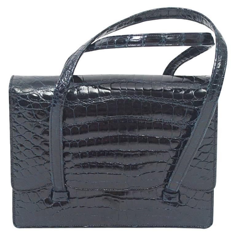Black Crocodile Handbag