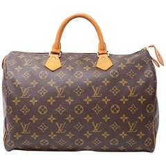 Vintage Louis Vuitton Speedy 35 Monogram Canvas City Hand Bag